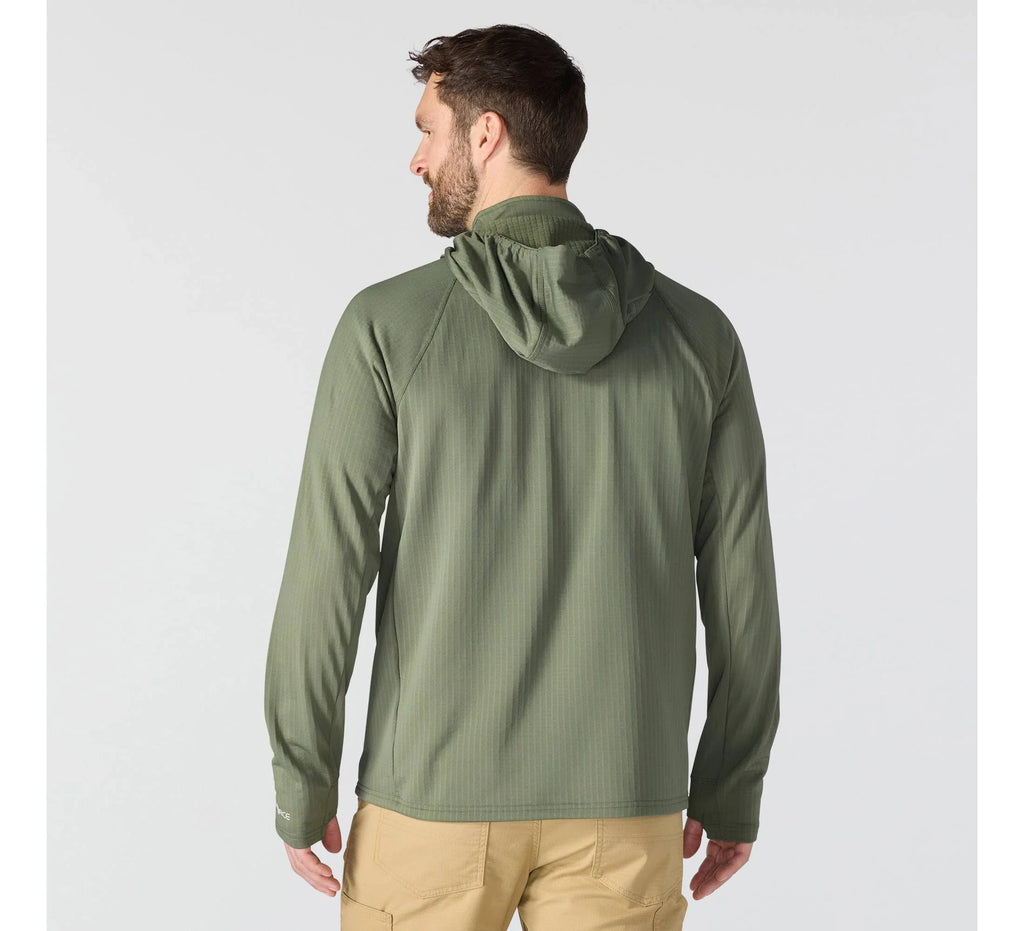 Men's Relaxed Half-Zip Performance Hoodie - Olive