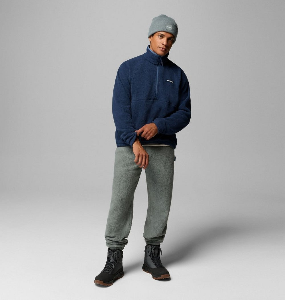 Men's Fleece Half-Zip Pullover - Dark Grey