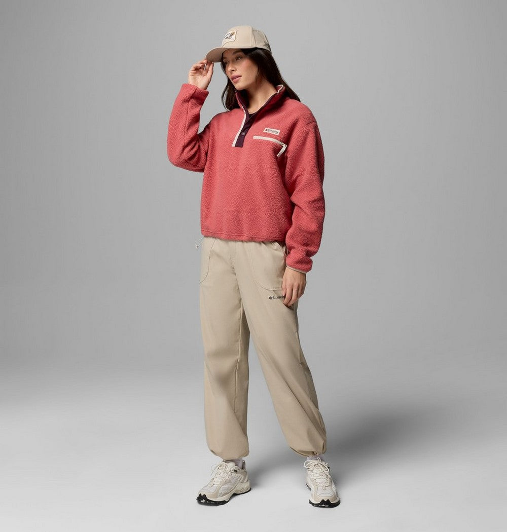 Women's Cropped Half-Snap Fleece Pullover