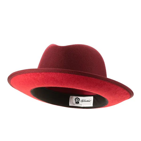 Classic Center-Creased Fedora-King (Old Maroon)