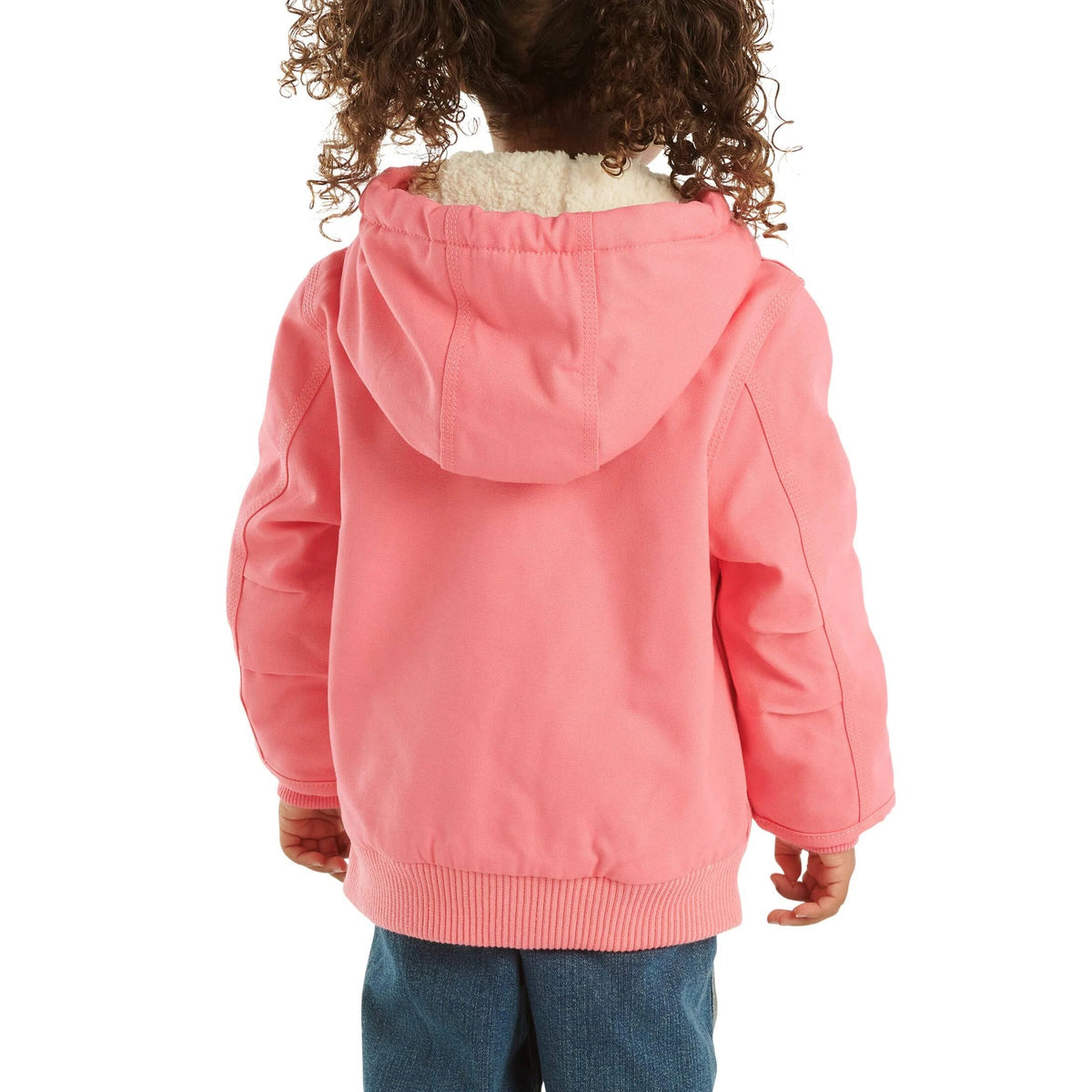 Girls' Insulated Canvas Hooded Jacket - Pink