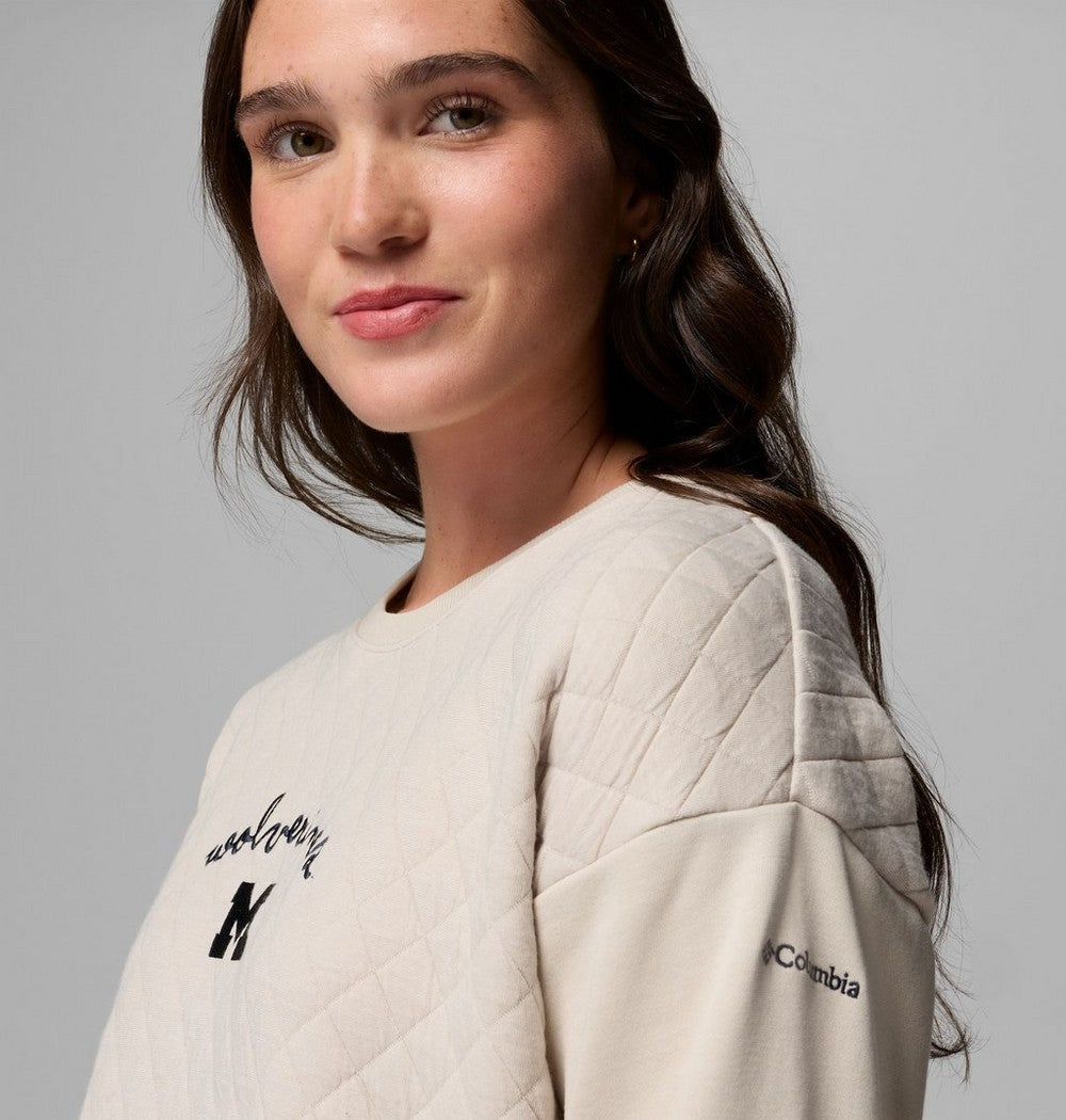 Women's Quilted Crewneck Sweatshirt - Gray