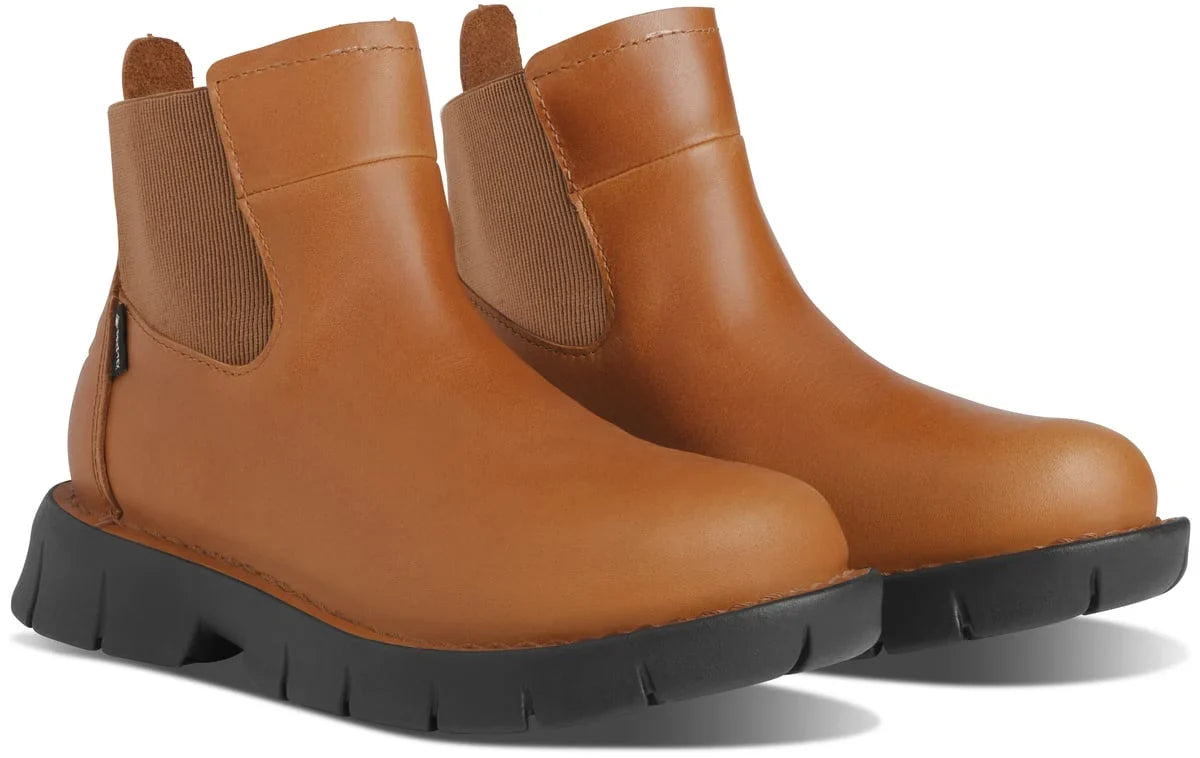 Women's Waterproof Leather Chelsea Boot - Brown