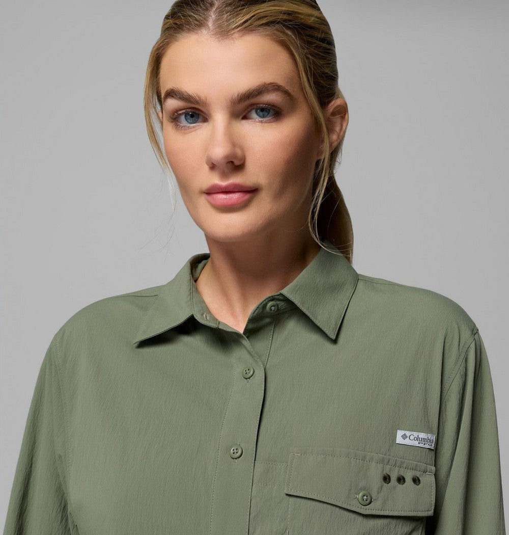 Women's UPF 50 Roll-Tab Fishing Shirt - Lavender