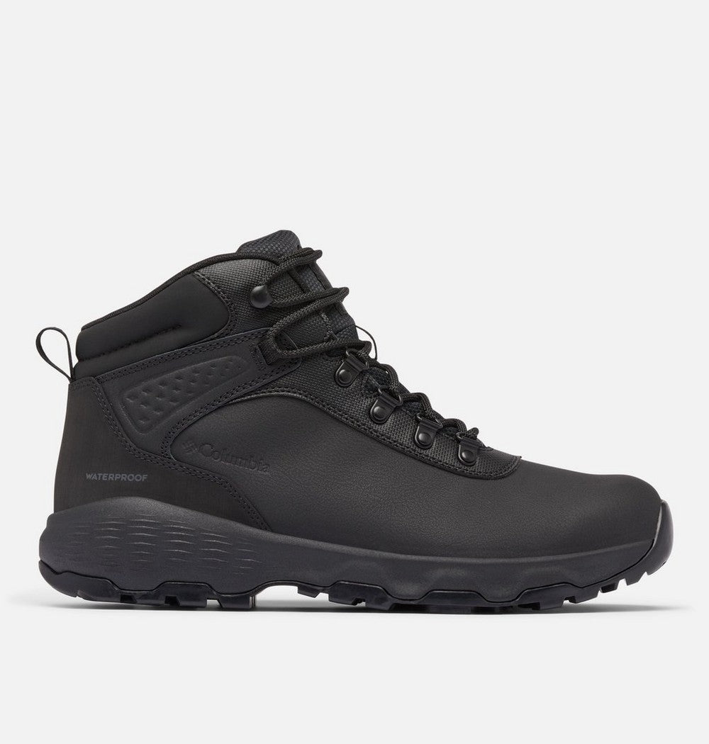 Men's Wide Waterproof Leather Hiking Boot - Black
