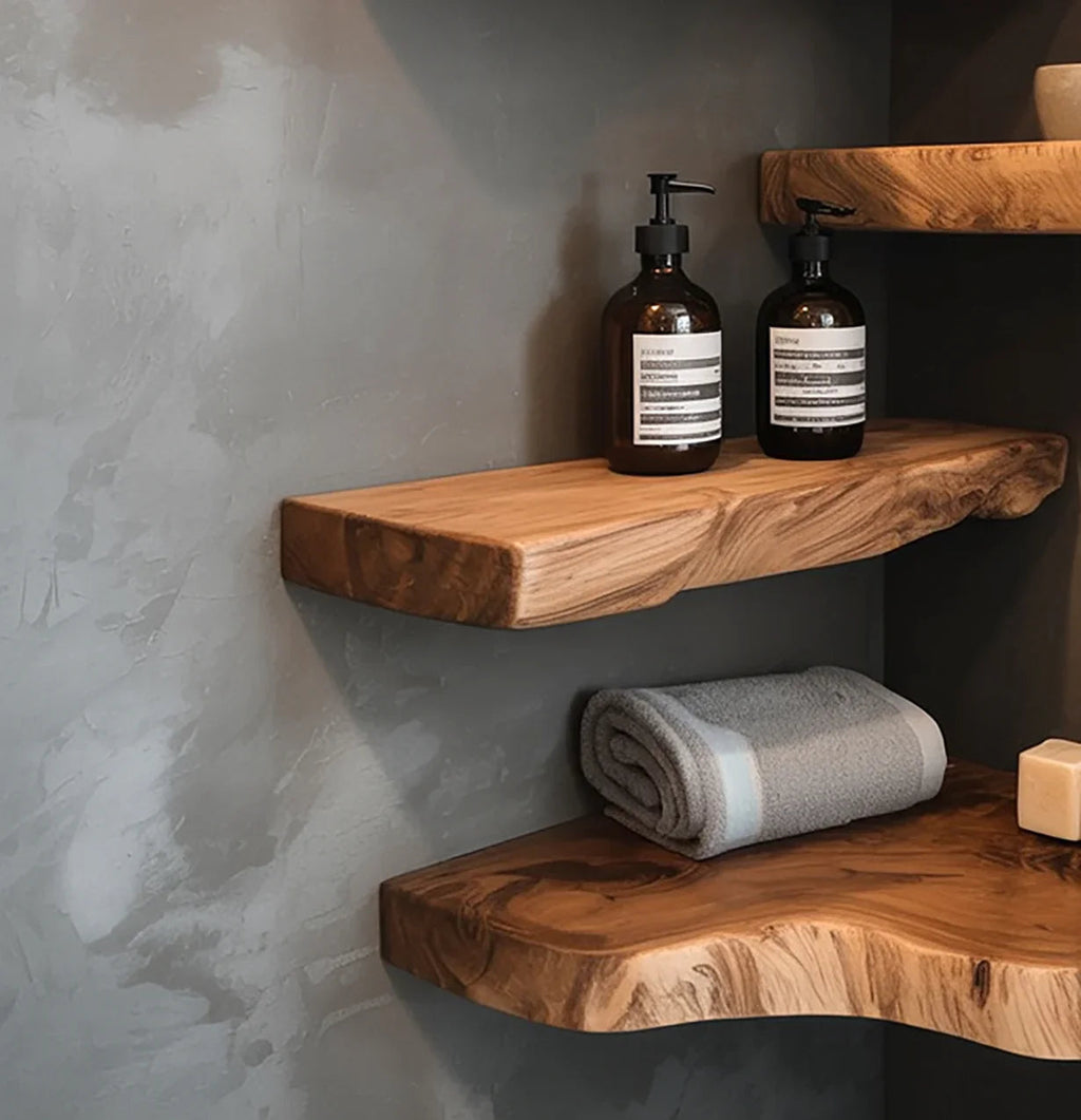Live Edge Corner Floating Shelf