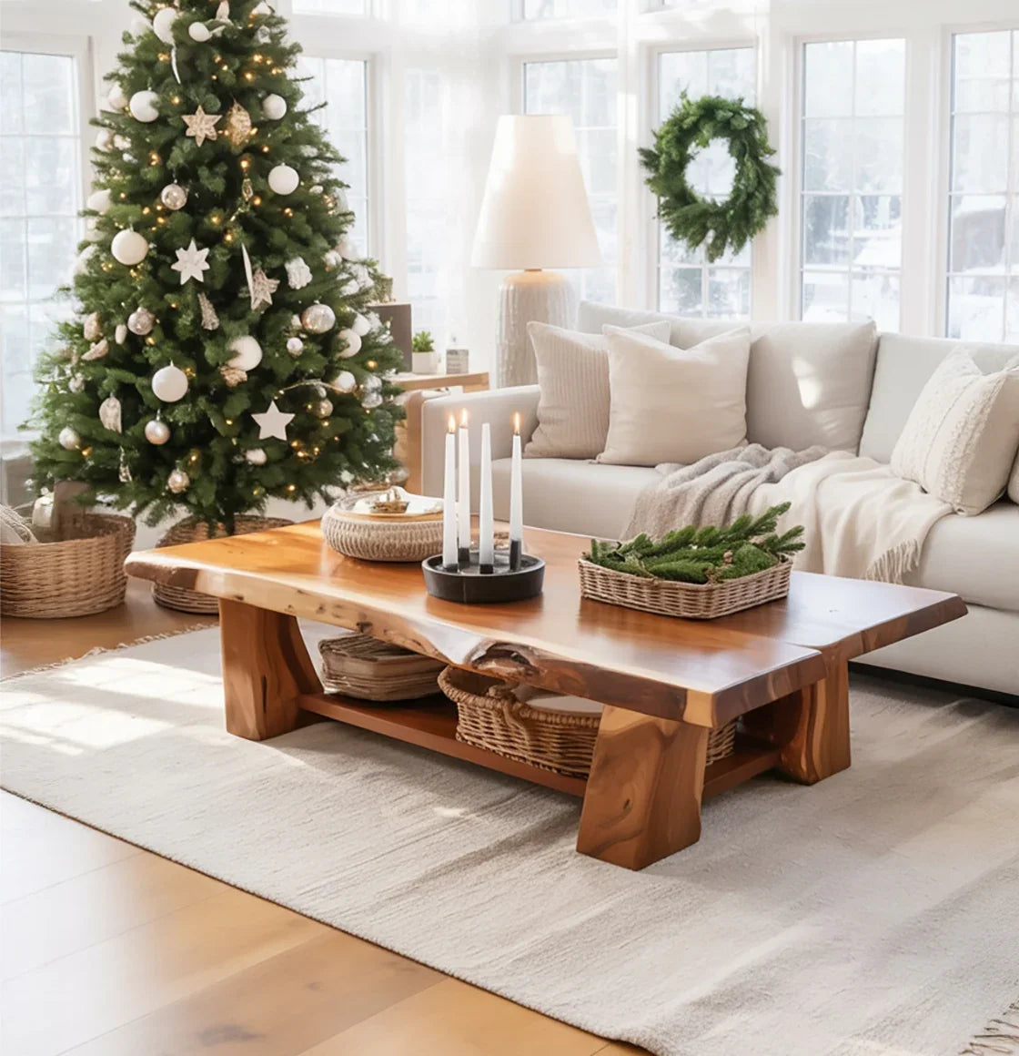 Rustic Solid Wood Coffee Table