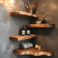 Live Edge Corner Floating Shelf