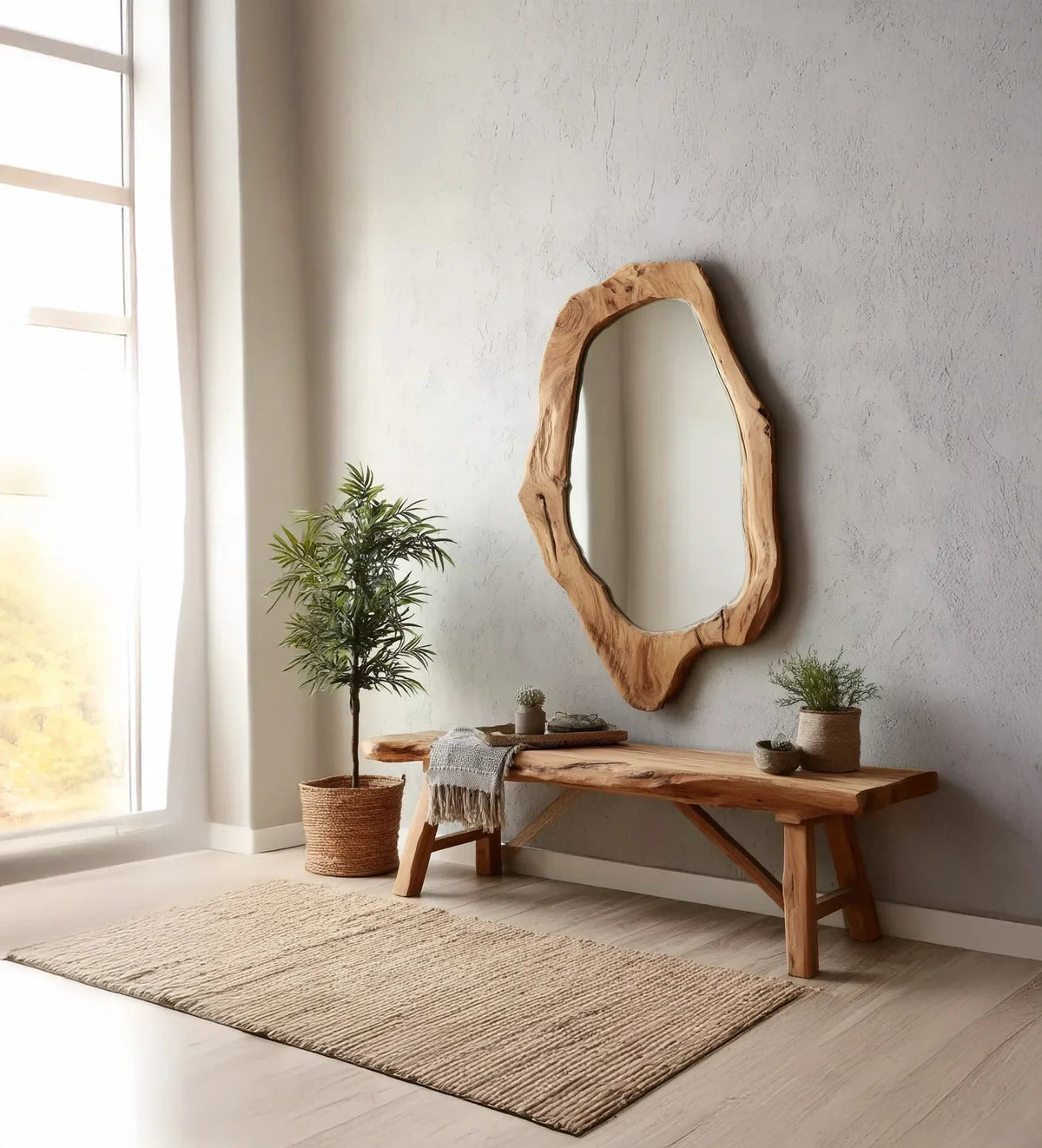 Handcrafted Wooden Mirror Frame