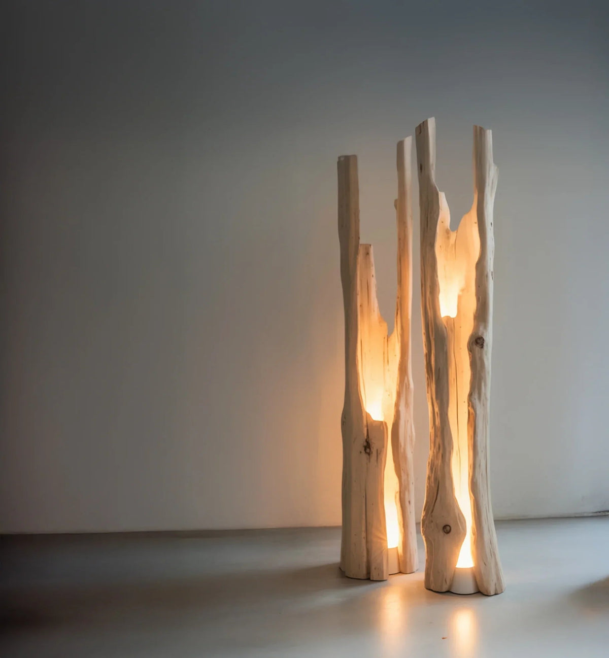 Rustic Driftwood Floor Lamp