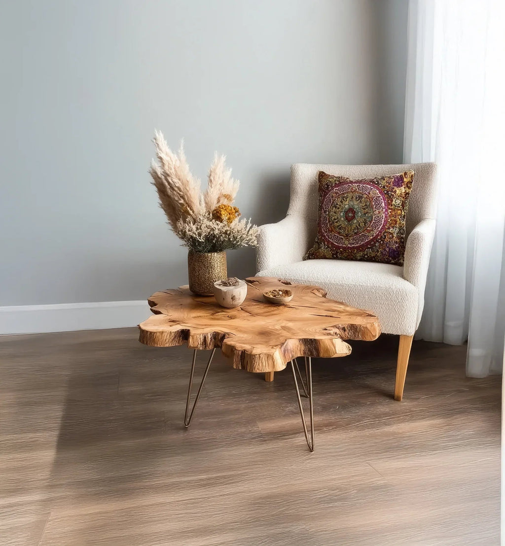 Live Edge Coffee Table Hand Made Contemporary Stunning