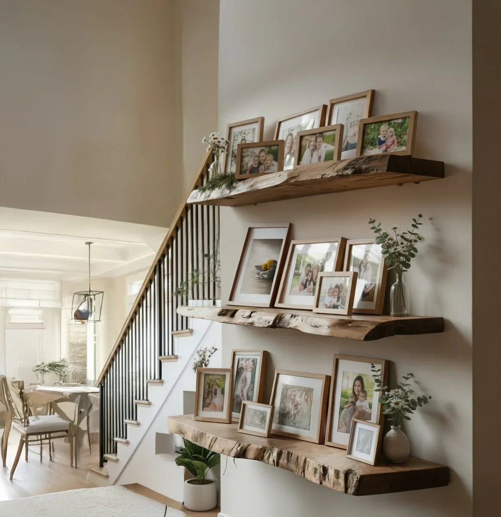 Live Edge Wood Floating Shelf