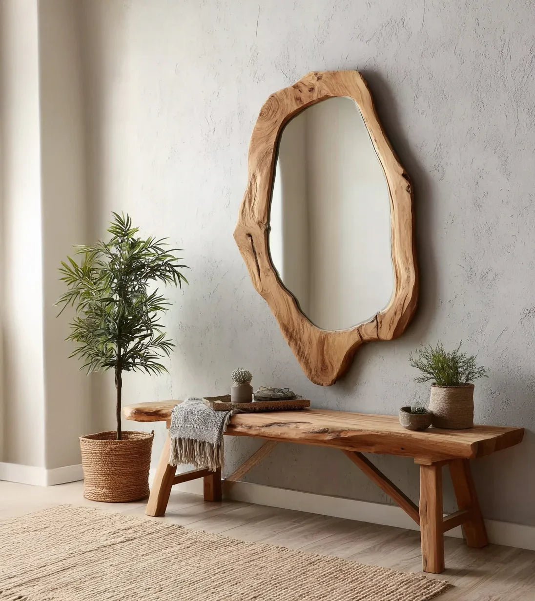 Handcrafted Wooden Mirror Frame