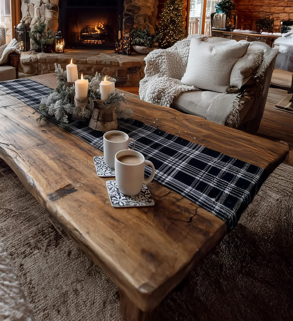 Rustic Live Edge Coffee Table