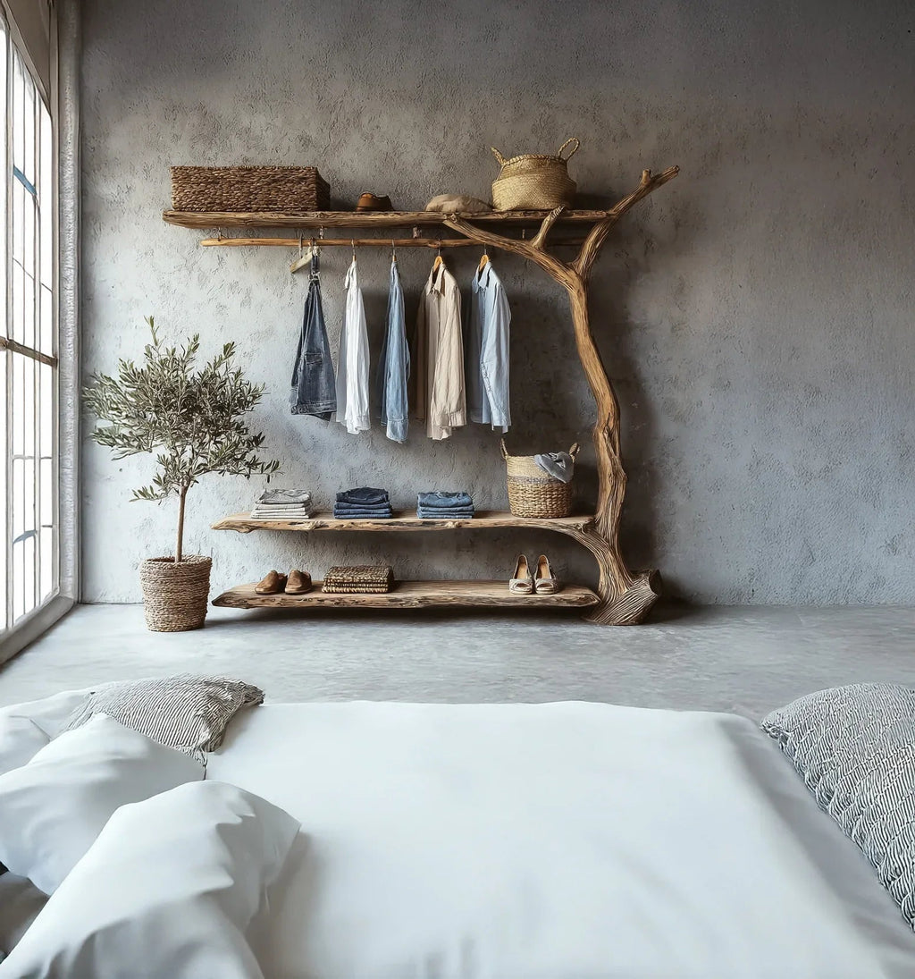 Handcrafted Tree Branch Clothing Rack