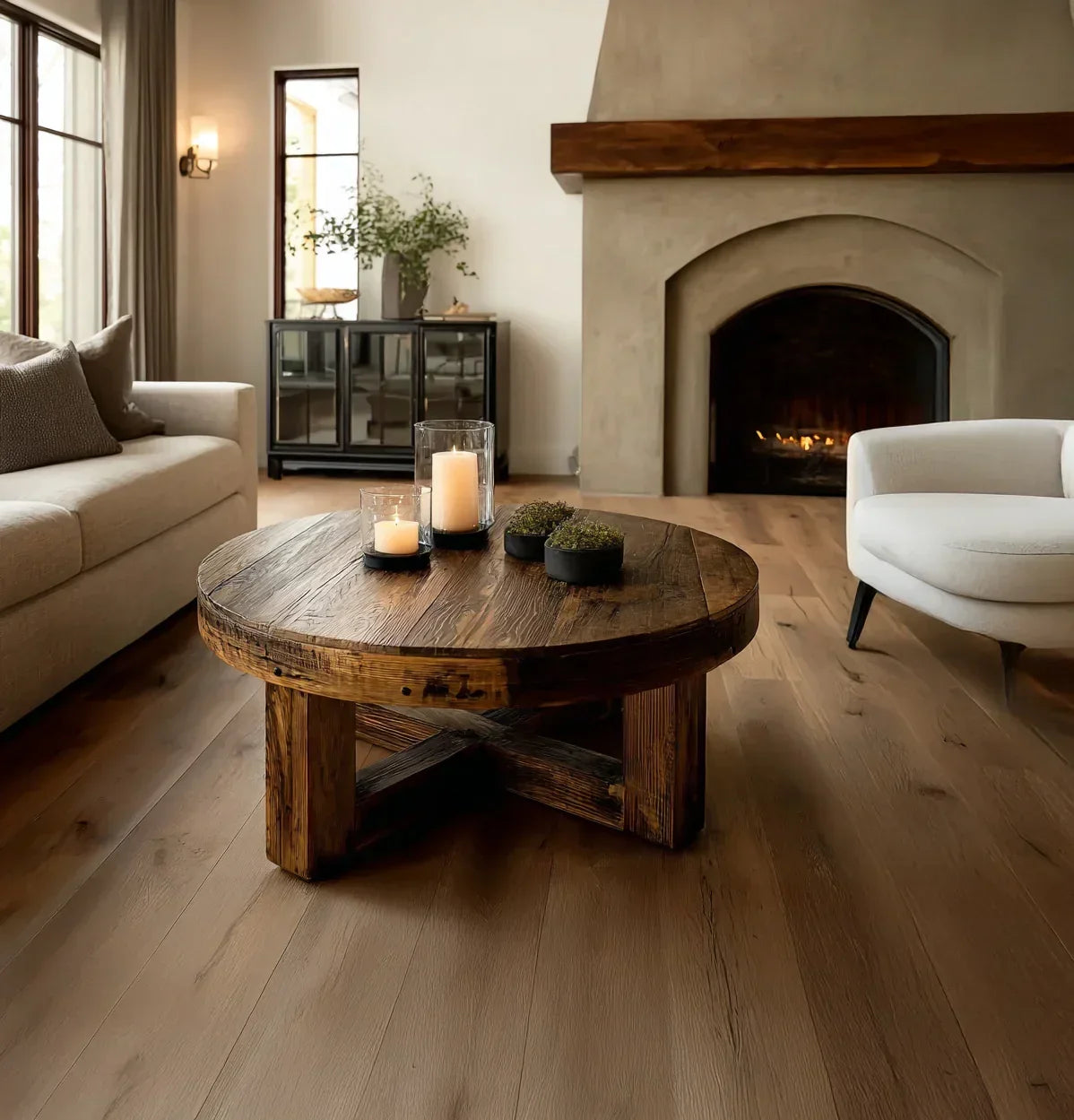 Round Oak Coffee Table