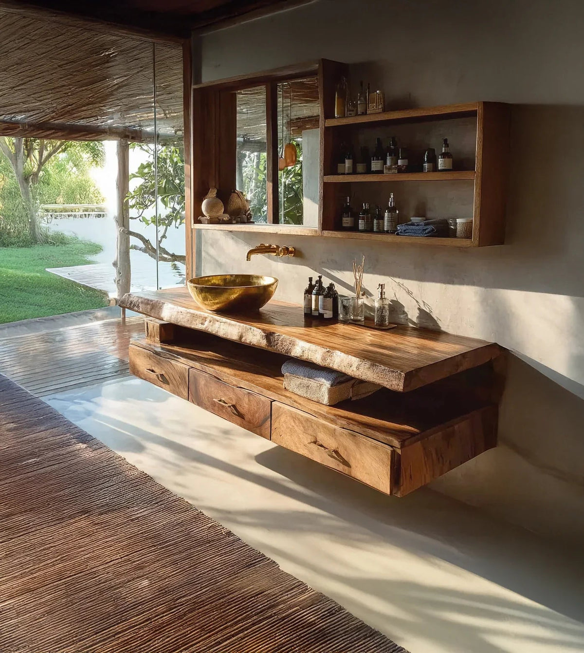 Modern Floating Wooden Vanity