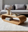 Modern Curved Wood Coffee Table