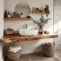 Handmade Reclaimed Wood Floating Vanity