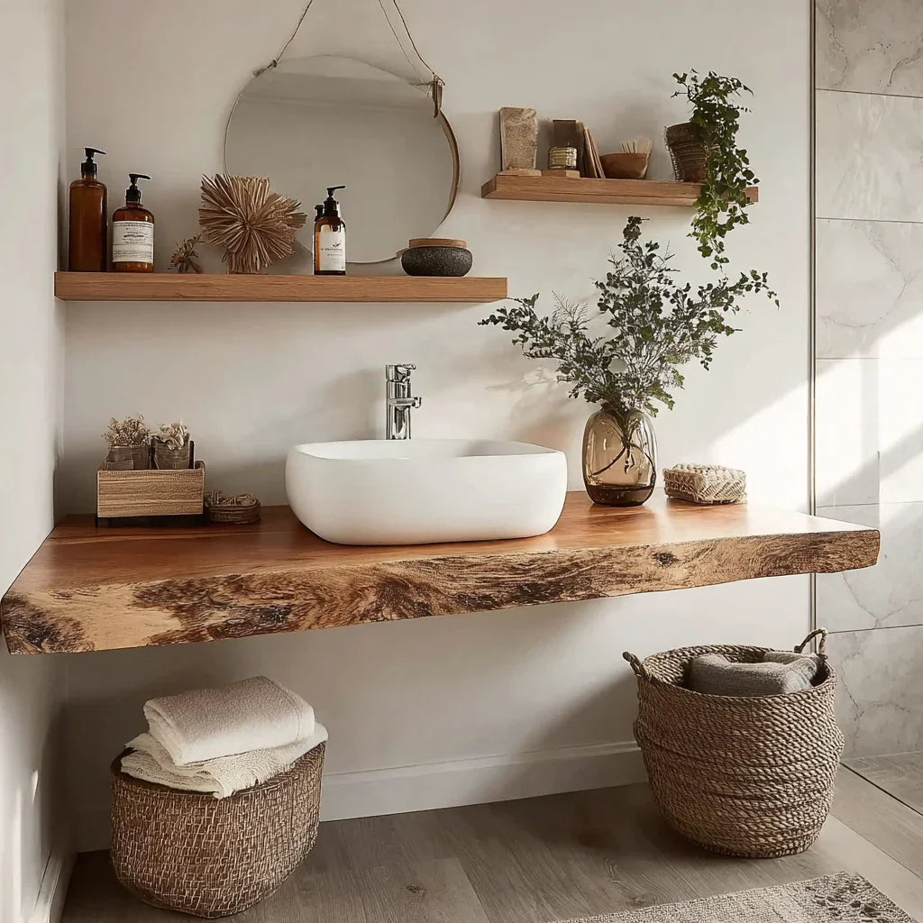 Handmade Reclaimed Wood Floating Vanity