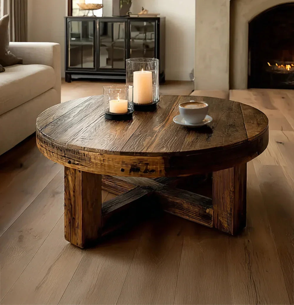 Round Oak Coffee Table