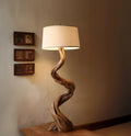 Rustic Driftwood Floor Lamp