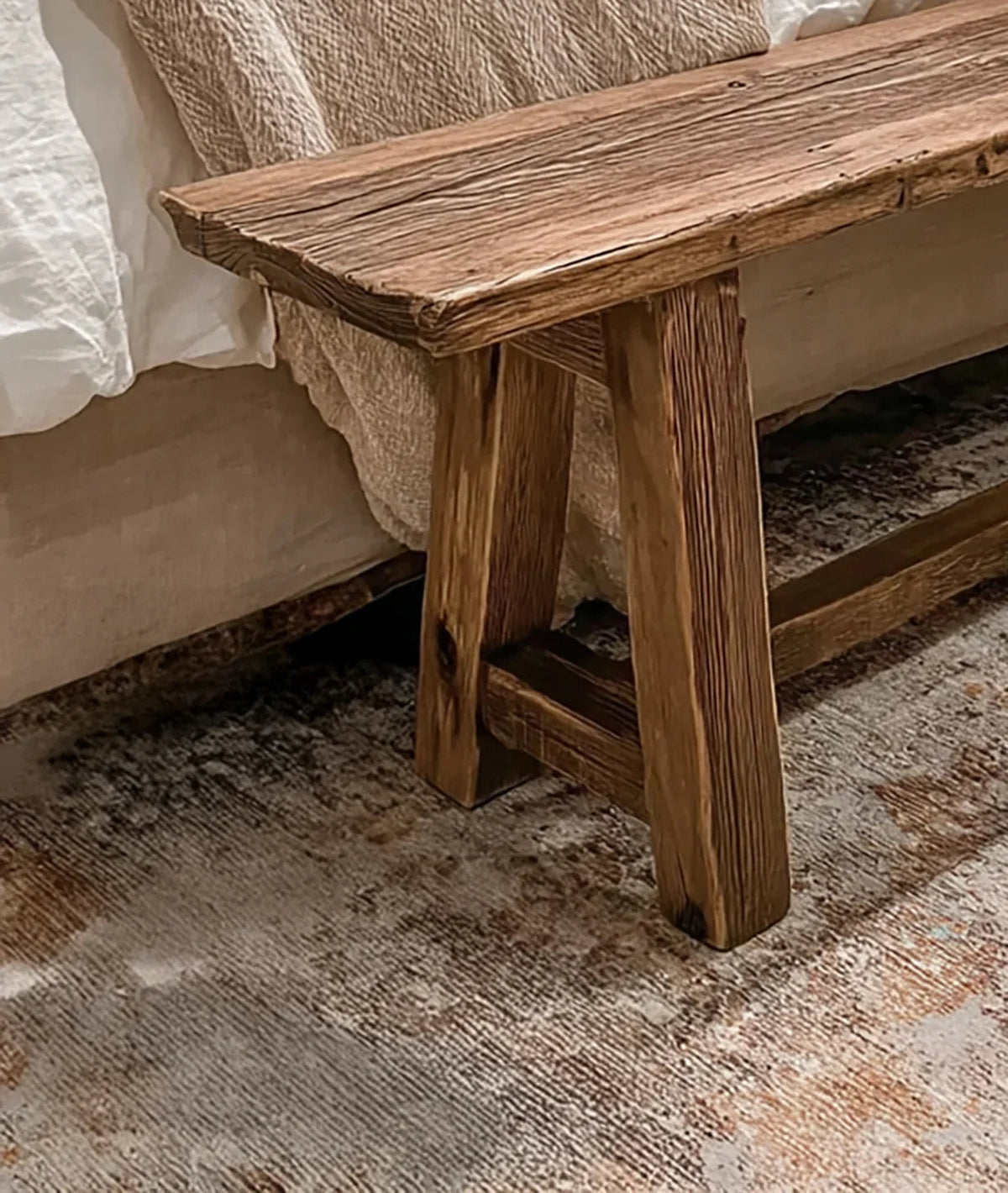 Reclaimed Wood Entryway Bench