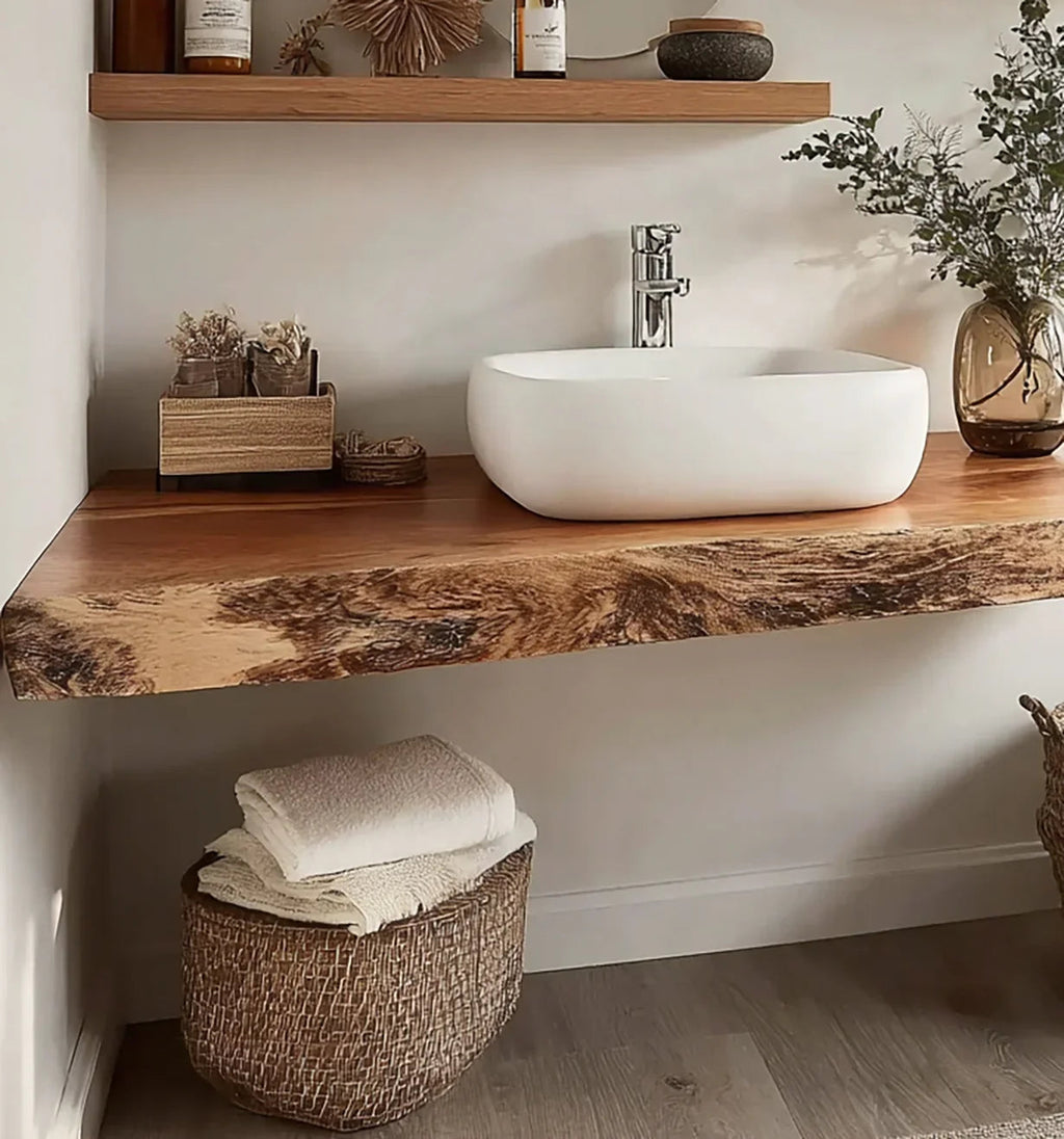 Handmade Reclaimed Wood Floating Vanity