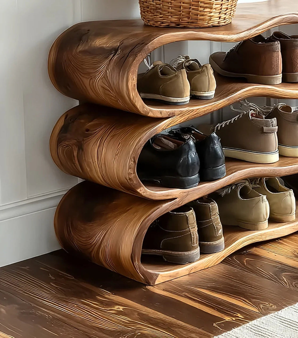 Rustic Hallway Bench For Shoes & Bags