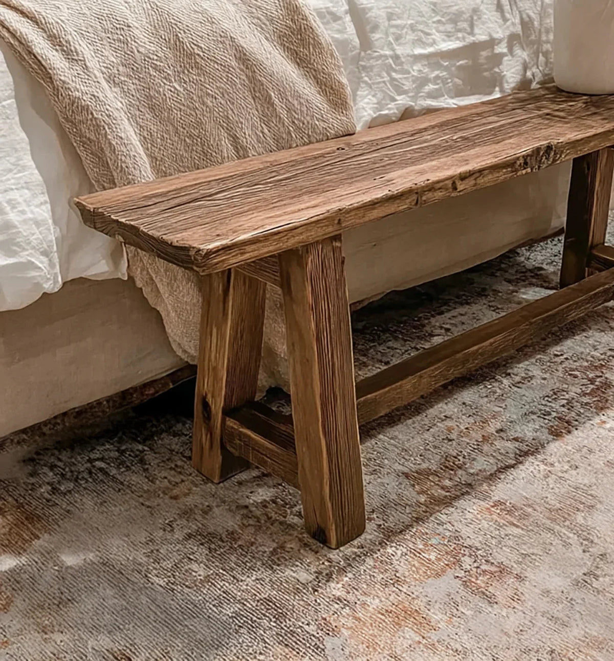 Reclaimed Wood Entryway Bench