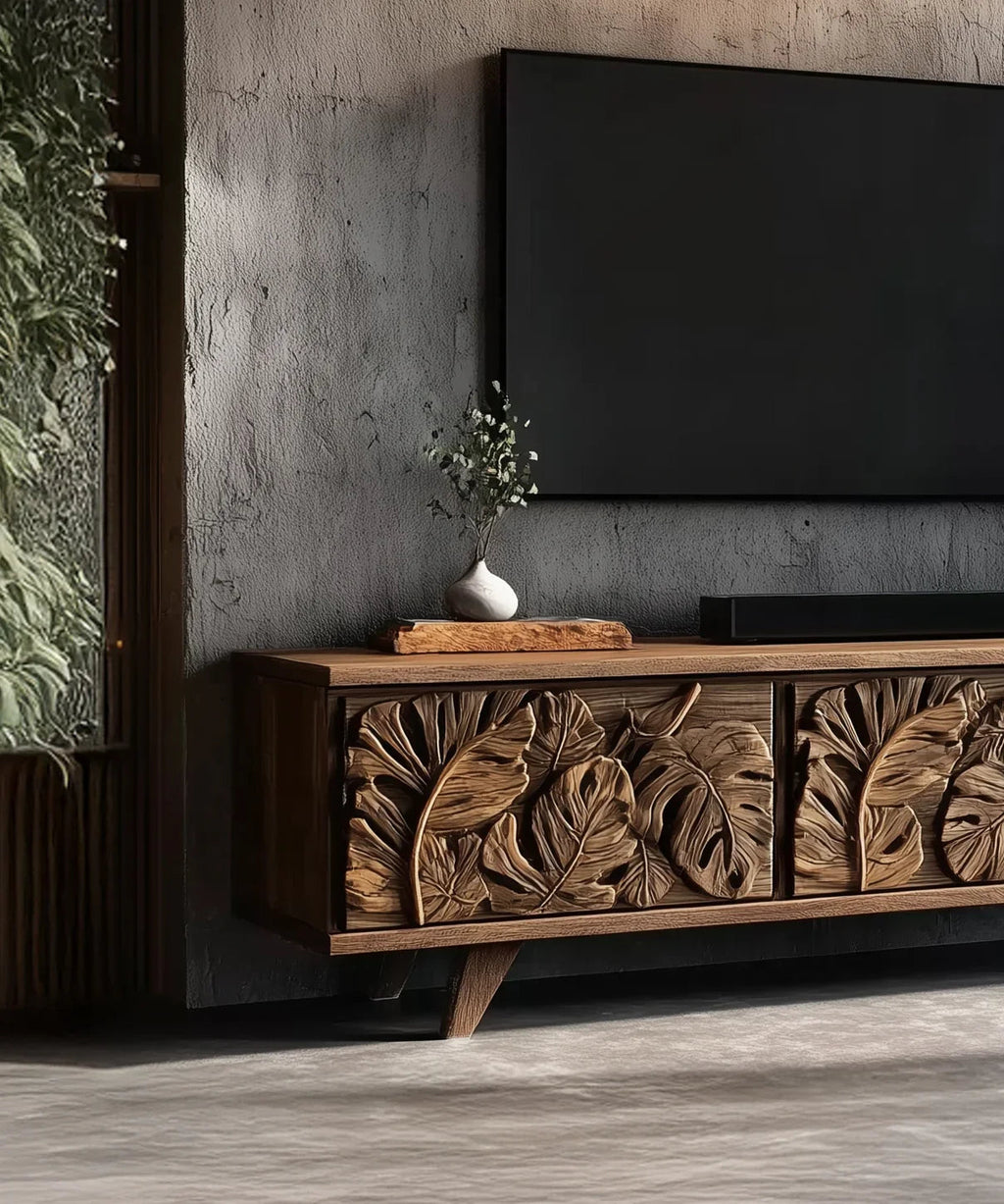 Retro Low Wooden TV Cabinet