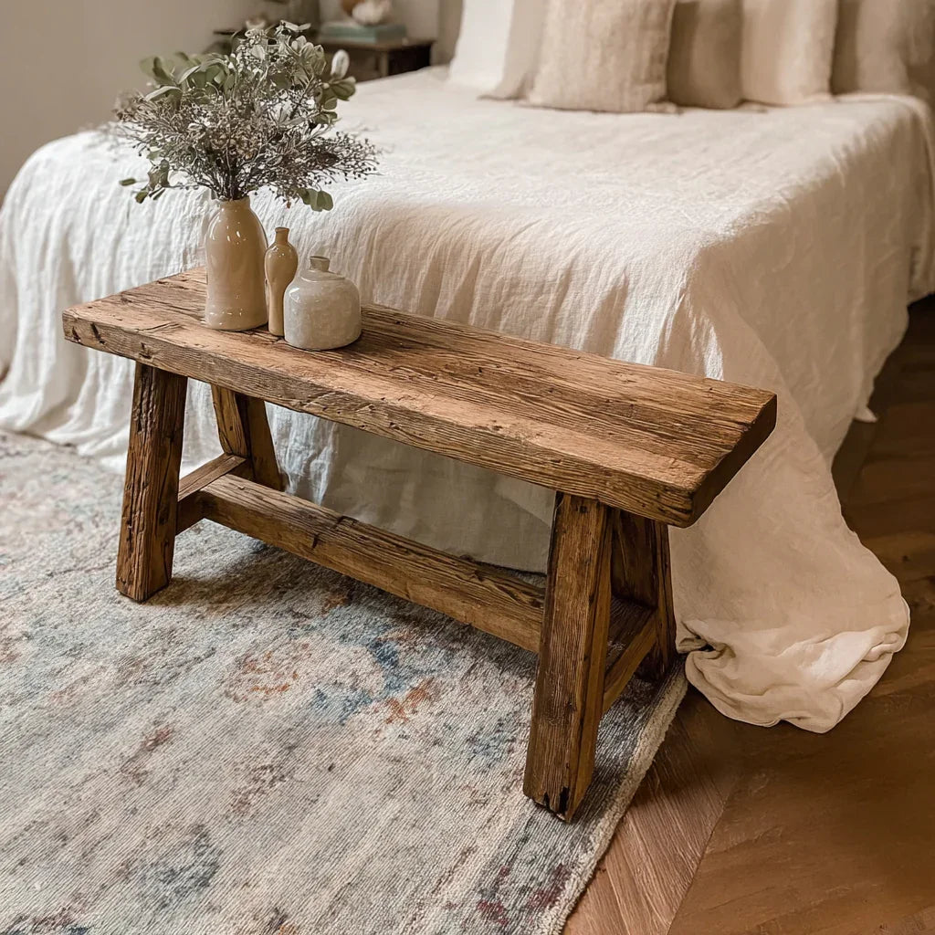 Reclaimed Wood Entryway Bench
