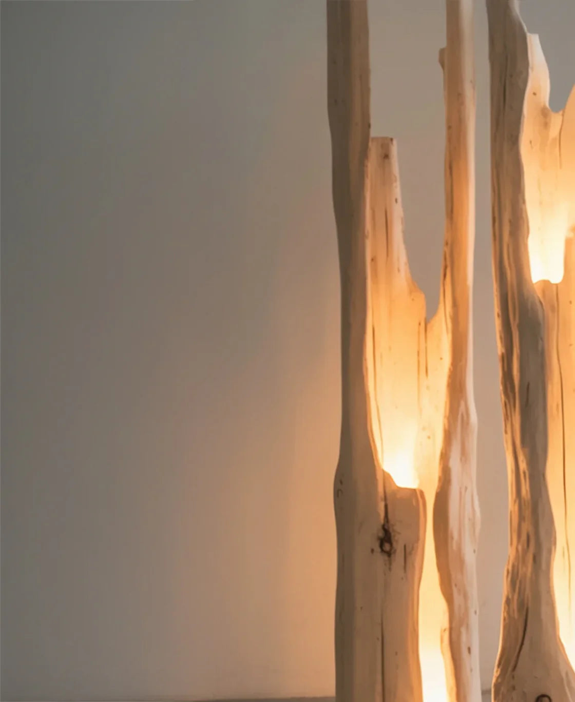 Rustic Driftwood Floor Lamp