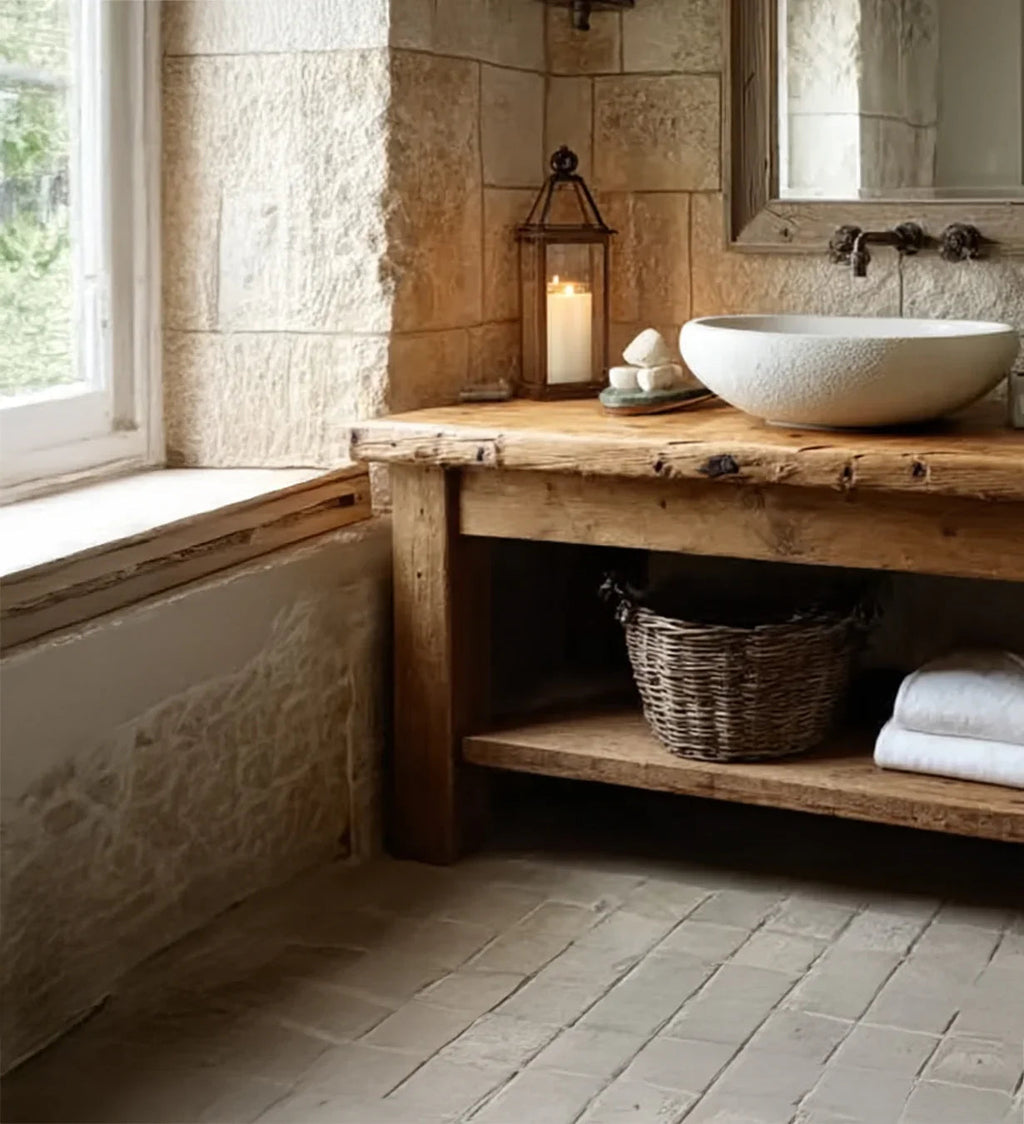 Rustic Wooden Bathroom Vanity