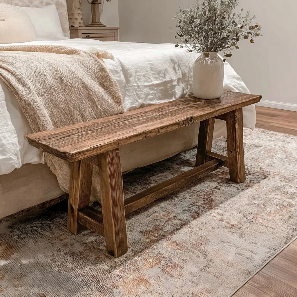 Reclaimed Wood Entryway Bench