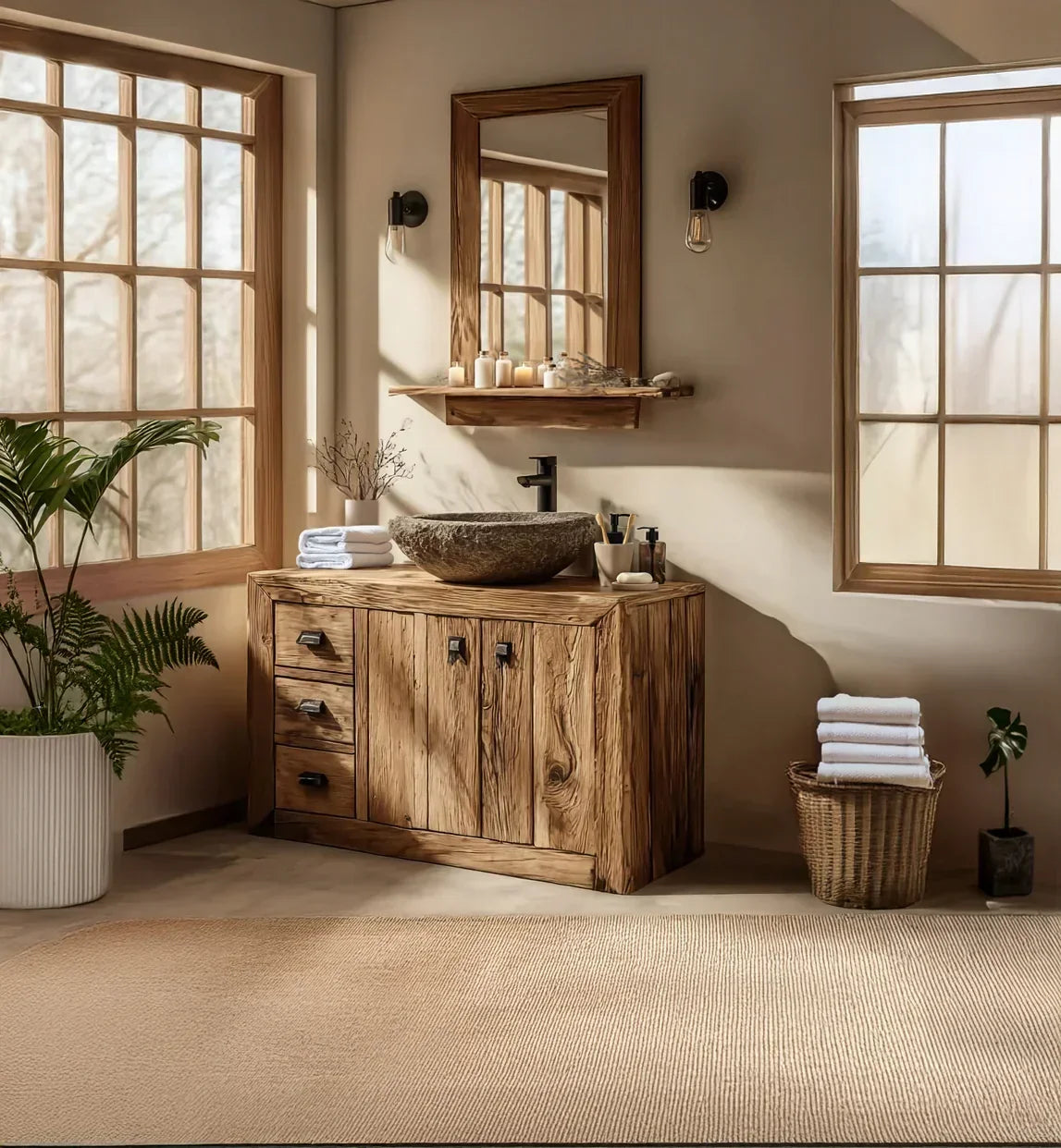 Farmhouse Live Edge Bathroom Vanity