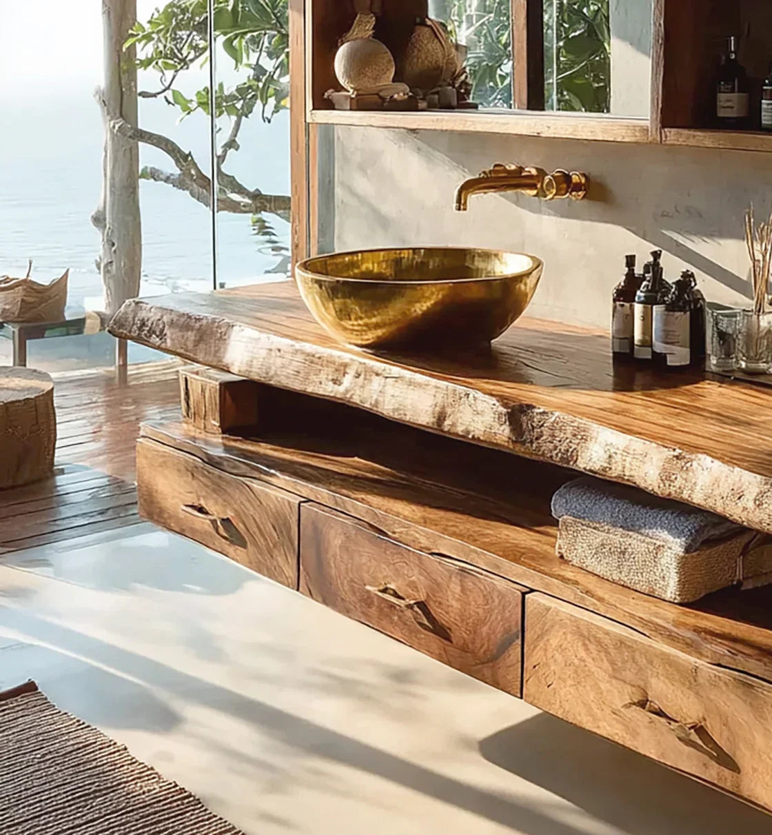 Modern Floating Wooden Vanity