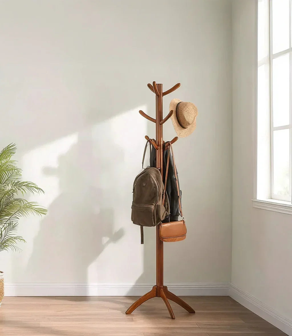 Solid Wood Coat Rack