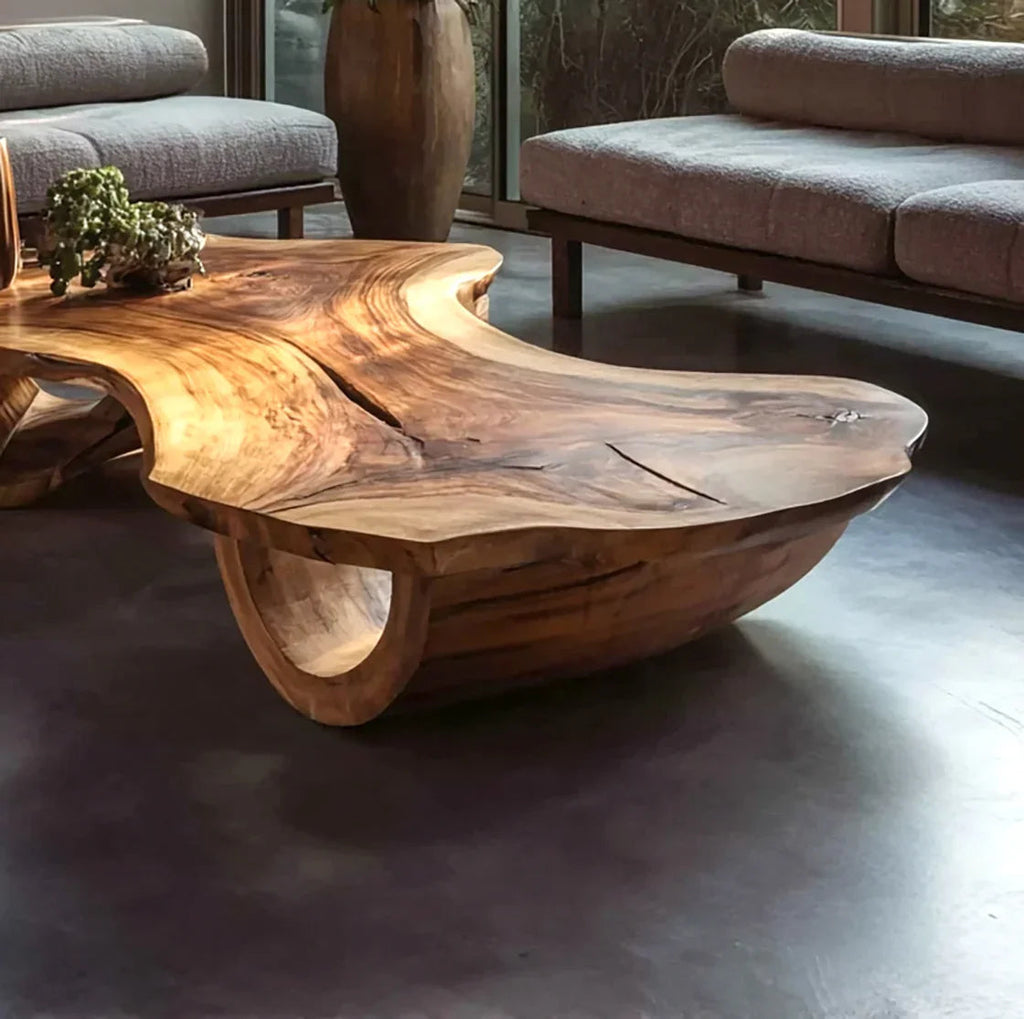 Rustic Reclaimed Wood Coffee Table With Shelf