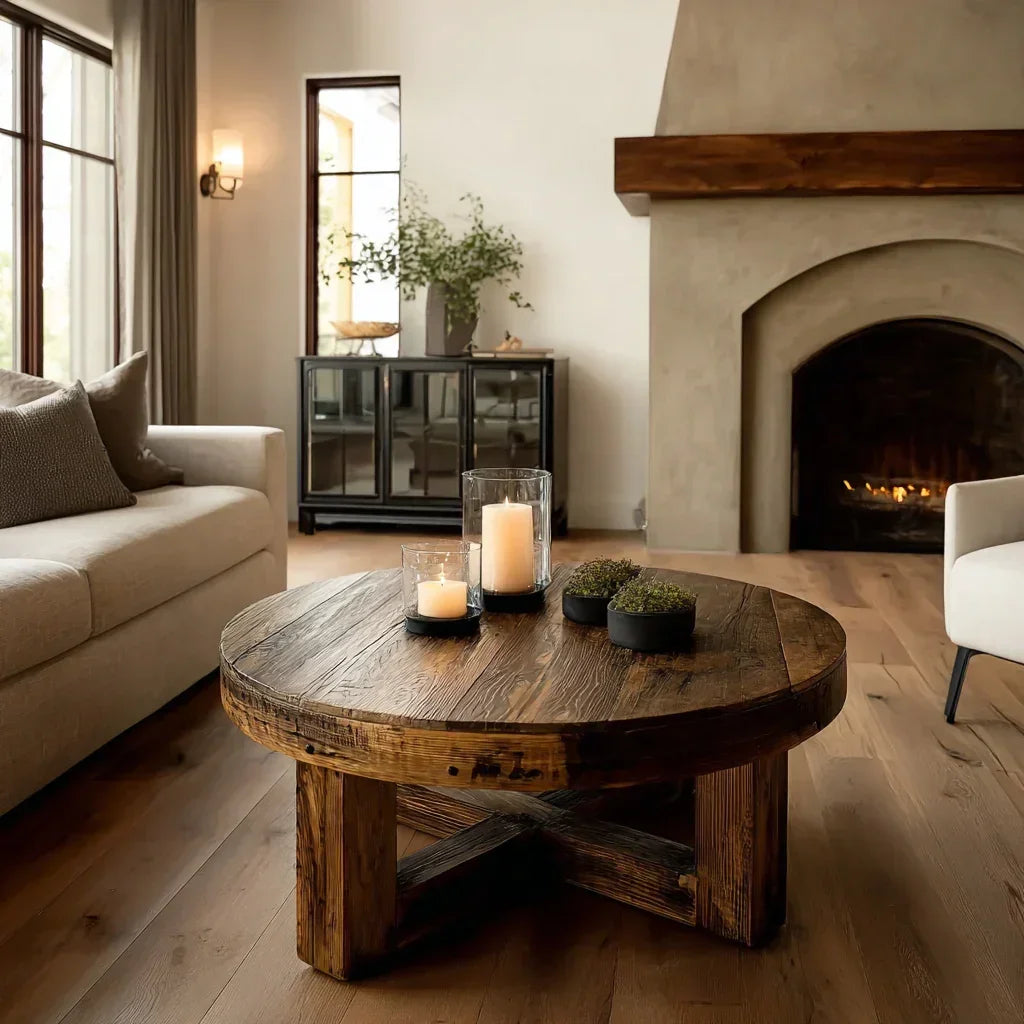Round Oak Coffee Table