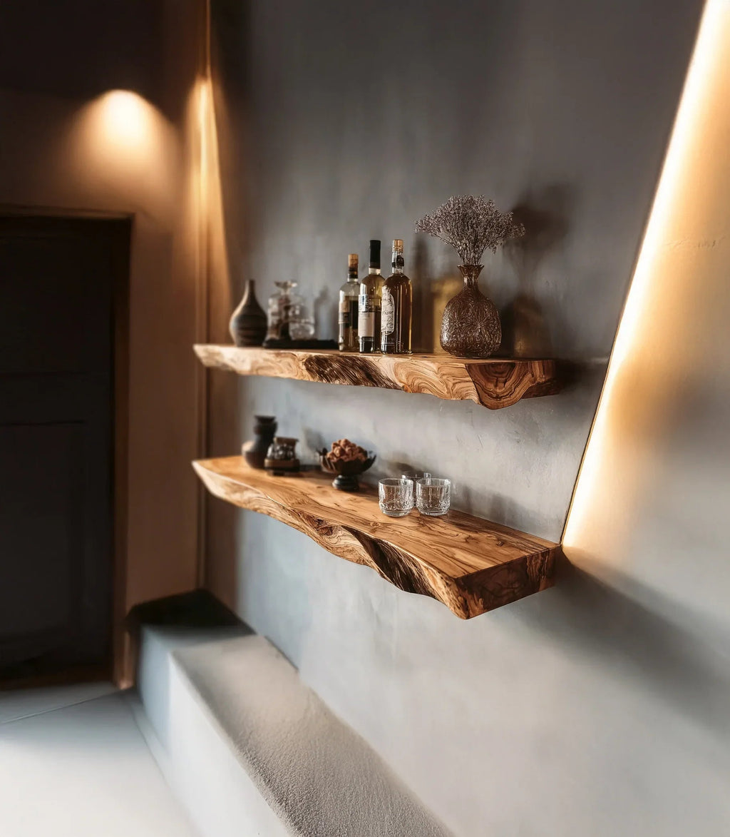 Handmade Live Edge Wood Shelf