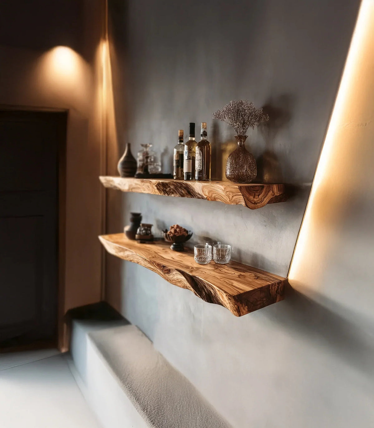 Handmade Live Edge Wood Shelf