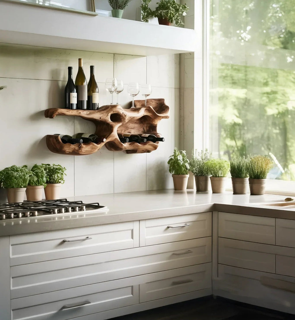 Handcrafted Solid Wood Wine Rack