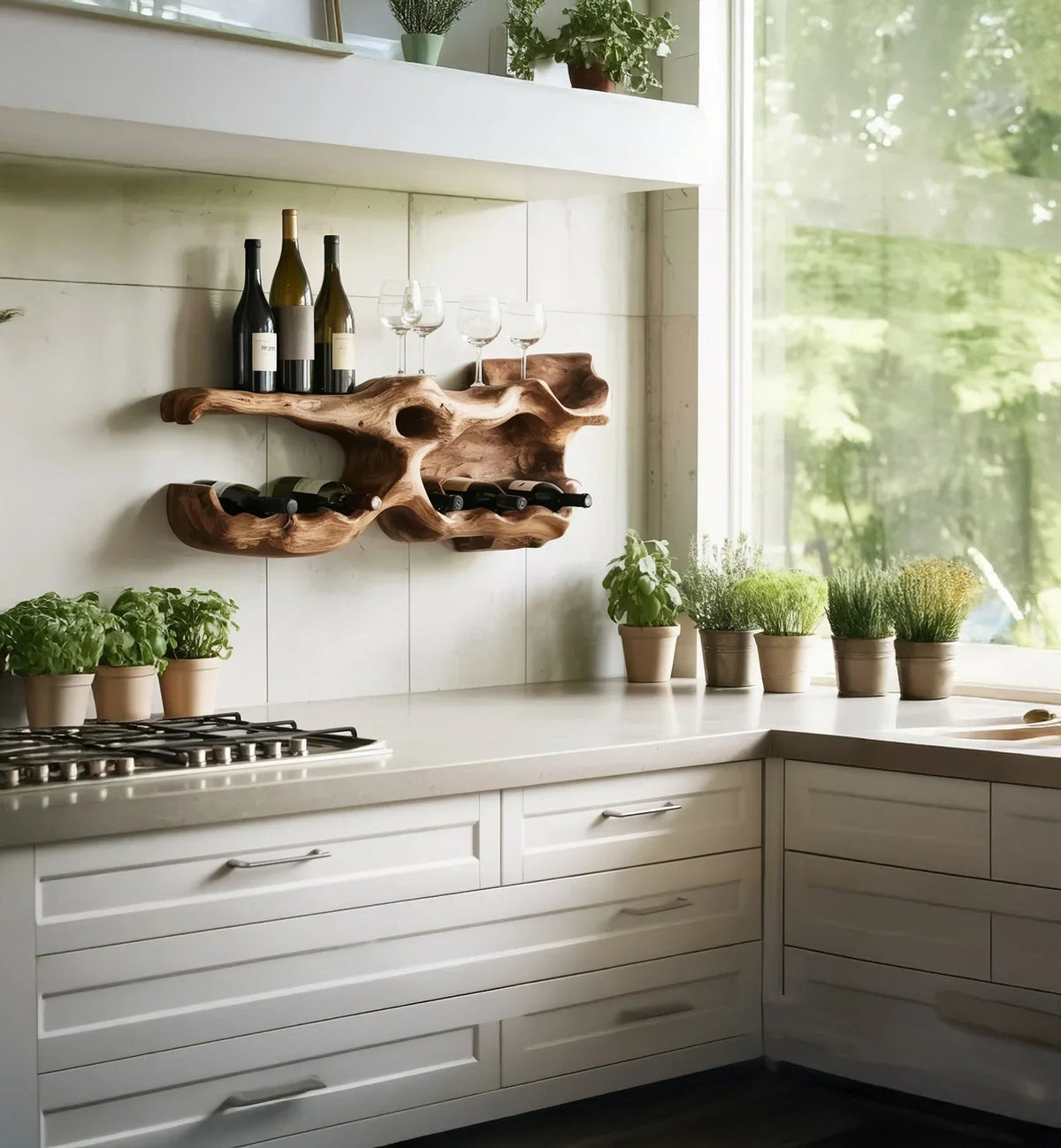 Handcrafted Solid Wood Wine Rack