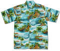 Outrigger (Aqua) Hawaiian Shirts