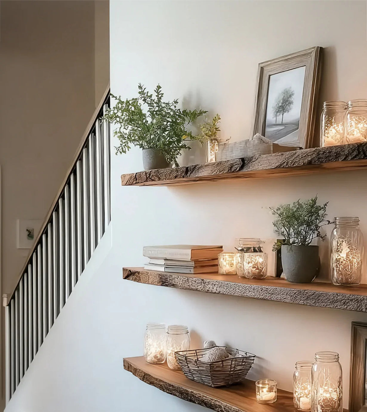 Handmade Live Edge Floating Shelf