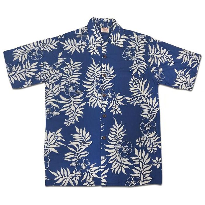 Mini Tahitian (Blue/White) Hawaiian Shirts
