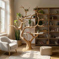 Handcrafted Tree Desk Bookshelf