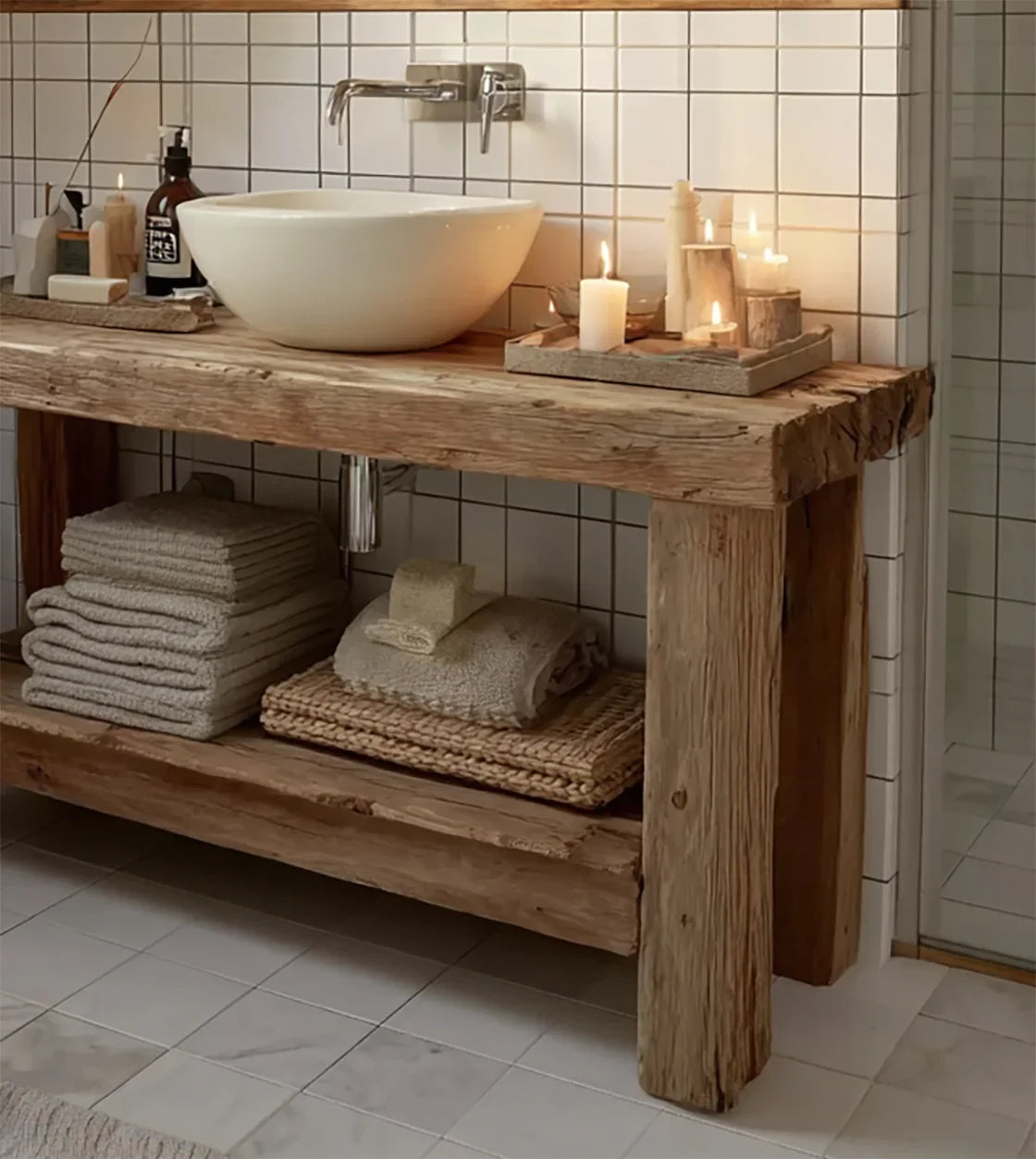 Rustic Reclaimed Wood Bathroom Vanity