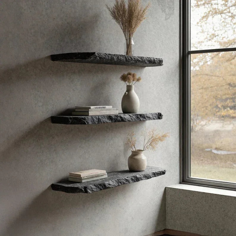 Handmade Rustic Floating Corner Shelf